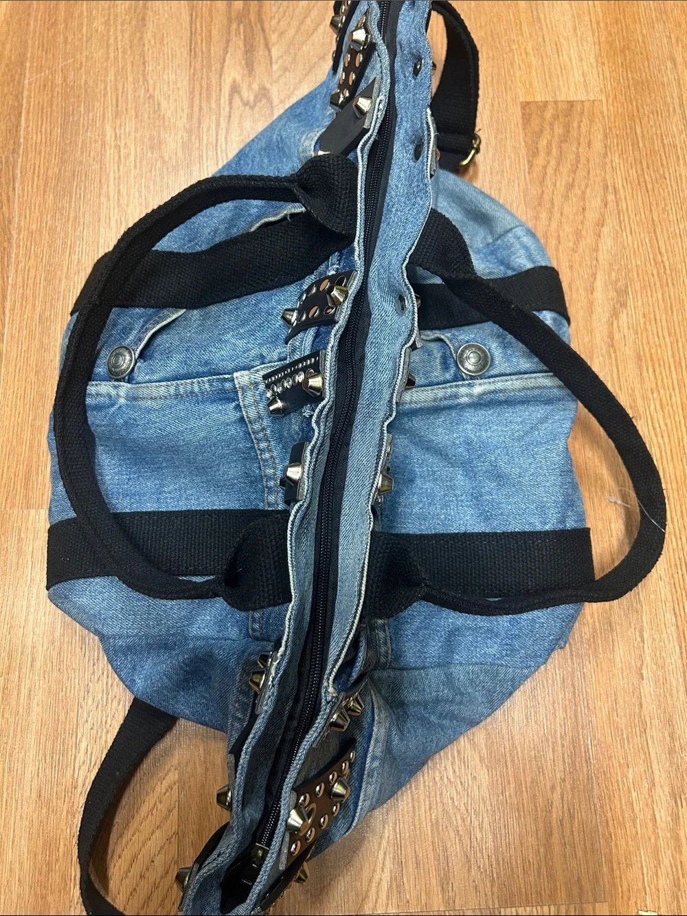 NWOT Free People Ibiza Denim Tote Bag by Stepfano Ghilardi A619